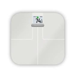Garmin [Renewed] Index S2 Smart Scale, measure weight & body composition, BMI, weight trend, body fat percentage, muscle & bone mass, built in wifi, pair with Garmin Connect, White (Renewed)