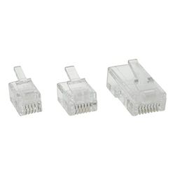InLine 73018 8P RJ45 Wire Connectors (Transparent White)