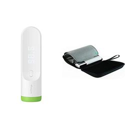 Withings Thermo - Thermomètre Temporal Connecté, Convient aux Nourrissons, Bébés, Enfants et Adultes & Étui de Voyage Housse de Transport pour Tensiomètre Withings BPM Core