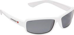 Cressi Ninja Sunglasses - Lunettes Flexibles de Soleil pour Hommes, Blanc-Lentille Fumée, Taille Unique