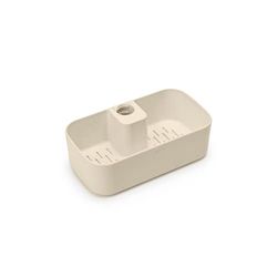 Brabantia - ReNew Organizador para la Ducha - Organizador de Pared - Ahorra Espacio - Capacidad hasta 2 kg - Sin Taladrar - Material de Fijación Incluido - Soft Beige - 24,4 x 13,3 x 7,5 cm