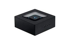 Logitech Draadloze Bluetooth Audio Ontvanger, Bluetooth Adapter voor PC/Mac/Smartphone/Tablet/AV Receiver, 3.5mm Audio en RCA Output naar Speakers, One-Push Pairing Knop - Zwart/Blauw