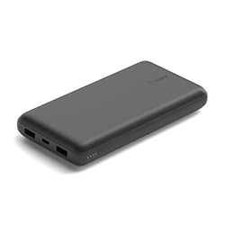 Belkin USB C Portable Charger 20000mAh, 20K Power Bank with USB Type C Input Output Port and 2 USB A Ports with Included USB C to A Cable for iPhone, Galaxy, Pixel, iPad, AirPods and More – Black