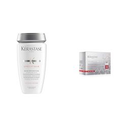 Kérastase, Spécifique, Shampoo Anti-Caduta, Per Prevenzione Caduta dei Capelli 250 ml + Trattamento Anti-Caduta in Fiale, Crescita dei Capelli e Rafforzamento, 30 x 6 ml