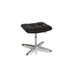 hjh OFFICE Tabouret rembourré SARANTO Similicuir Noir