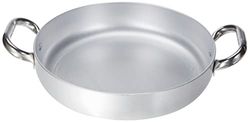 Pentole Agnelli ALMA110PI28 Linea Alluminio Induzione Aluminium Professional 3 Mm. Thick Induction Omelette Pan with 2 Handles, Diameter 28 Cm, Alloy Steel, Silver