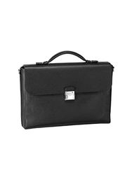 Montblanc MST Soft Grain Briefcase Single Guss BK Portadocumentos, Hombres, Negro (Negro), Talla Única