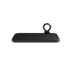 ZENS Qi-certifierad, 4-i-1 dubbel trådlös laddare av aluminium med Apple Watch laddningskabel-utskärning (Apple & Samsung snabbladdning, extra USB-port, innehåller 45 W PD-nätkontakt)