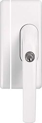 ABUS Alça para janela com fechadura FO400A AL0125 - Manípulo de segurança com bloqueio adicional e alarme - Fecho uniforme - Nível de segurança ABUS 10-33270 - branco