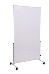 Tableau blanc mobile MAULsolid easy2move, magnétique et inscriptible, blanc, des deux côtés, peut également être utilisé comme panneau de présentation