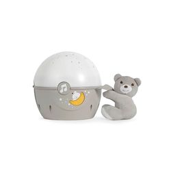 Chicco Next2Stars nachtlampje baby sterrenhemel projector met pluche dier - sterrenlichtprojector voor babybedje, nachtlampje met geluidssensor, 3 lichteffecten en muziek - 0+ maanden, beige