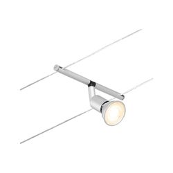 Paulmann 94443 CorDuo kabelsystem med spotlight Salt DC max. 10 watt kabellampa, expanderbar, matt krom, plast, GU5,3 kabelsystem utan glödlampor