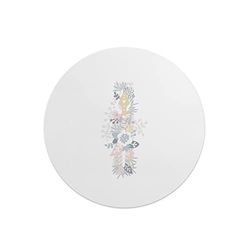 Questo Casa, Tapis de Souris Rond imprimé numérique avec Fond antidérapant pour Bureau et Maison Diamètre 22 cm