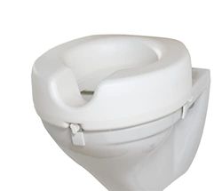 WENKO Alzador de WC Secura - carga máxima 150 kg, plástico, 41.5 x 17 x 44 cm, Blanco