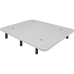 Duérmete Online Base imbottita 3D rinforzata | Anti rumore con 5 barre di rinforzo | Valvole di ventilazione | 6 piedi legno color wengé, bianco, 90 x 190