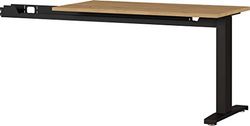 Alkove Arlington, piastra di montaggio regolabile in altezza a 90°, ideale per la casa, in rovere Grandson, nero, 113 x 88 x 60 cm (larghezza x altezza x profondità)