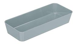 Wenko 22460100 Candy, vaschetta portaoggetti per bagno, colore grigio, 24 x 10 x 4 cm