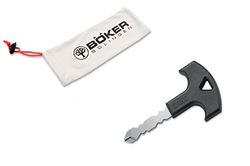 Böker Williams Tactical Key - Llave táctica (incluye bolsa de microfibra, hoja de acero inoxidable y mango de cinta, tamaño: 9,10 cm), color negro