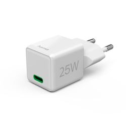 Hama Caricabatterie Rapido, USB-C, PD/Qualcomm®, Super Mini-Charger, 25 W, BLC