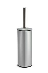 Blue Canyon Santorini Toilet Brush & Holder for Bathroom, Flexible Toilet Bowl Plastic Brush Head for Deep Cleaning, Compact Size, Elegant Design – Silver