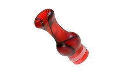 Armerah Vase 510 Drip Tip eCig Mouthpiece Tall/Narrow Acrylic/Marble Single Red
