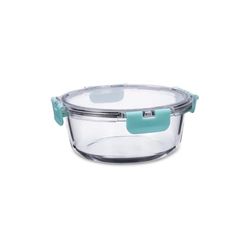 Quid Purity Recipiente Hermético Vidrio 18x7,6cm - 97cl Boro Apto Microondas Apto Congelador Reciclable