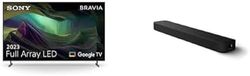 Sony BRAVIA KD-75X85L, Full Array LED, 4K HDR, Google TV, ECO PACK, BRAVIA CORE, Seamless Edge Design, Modello 2023 + HT-S2000 Soundbar Dolby Atmos a 3.1 canali