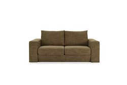 LOOKS by Wolfgang Joop Looks V-2 designer bank met krukken en plank, 2-zitsbank, functionele bank, bruin, 212x107x96 cm