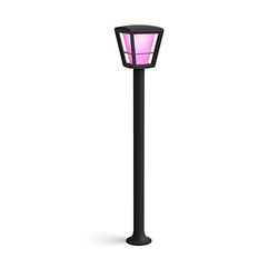 Philips Hue Econic svart stolpe: för utomhusbruk, LED-modul, Philips Hue White and Color, Zigbee, IP44, trådlös, kompatibel med Amazon Alexa, Google Home Assistant och Siri