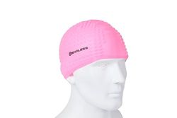 Endless EL1021 Comfortable Silicon Swimming Cap with Bubble Design | Pink | Material : Silicon | Elastic Waterproof Swimming Cap for Long and Short Hair with Thicker Edge | For Adults, Women and Men