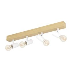 Eglo Townshend 3 candeeiro de teto com holofotes, 60 W, castanho, branco