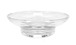Kleine Wolke Soap Dish, Stainless Steel Glass, Klar, Länge 11 x Breite 11 x Höhe 3,5 cm