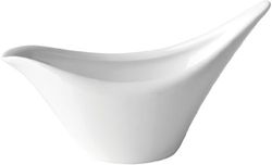 Utopia Z06014 Fine China Swift Sauce Boat, 6", 1 6 cm, 6.25 oz., 18 cL, Anton Black (Pack of 6)