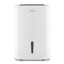 H.Koenig Draagbare luchtontvochtiger DSH520, 20 l/dag, afstandsbediening, 24-uurs timer, voor ruimtes tot 25 m², tank van 5 liter, stil, 400 W