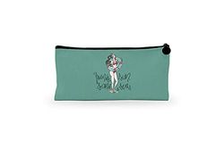 Bonamaison Estuche de Lona con Cremallera para lápices, con impresión Digital, para Escuela, Bolsa de Lona para niños, niñas, 100% algodón, Unisex, 1 Unidad, 21 x 12 cm