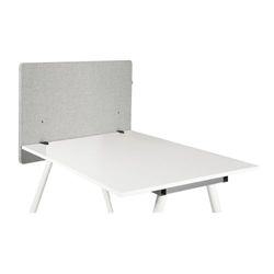 hjh OFFICE Bordsskärmvägg FLEXMIUT D SIDE Plast, Tyg Ljusgrå