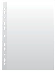 DONAU Lot de 100 pochettes perforées en polypropylène A4 Cristal 50 microns pour archivage de documents Transparent Bord renforcé Matériau PP Couleur transparente Format A4 Épaisseur 50 mm