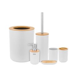 Badrumstillbehör set (6 delar) vit