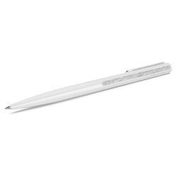 Swarovski Bolígrafo Crystal Shimmer, Lacado blanco, cromado