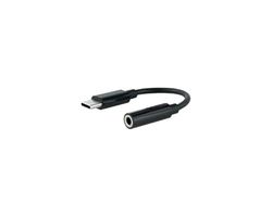 Watio Wave Cable Adaptador - Cable USB-C a Jack 3.5 mm, Longitud de 11 cm, Color Negro, Ideal para Audio, conexión rápida y eficiente.*