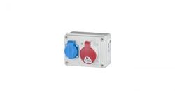 Wandverdeler 32A CEE 230V bouwstroomverdeler stroomverdeler 5-polig