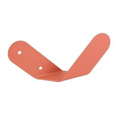 Cime - Bend Wall Hanger - Coral Colour Ideal for Storage and Wall Decoration of Dimensions L.18 cm.D.4 cm and H.7 cm- Thickness 2 mm with brochable Plate