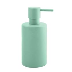 Spirella Distributeur de Savon Tube - avec Pompe en Acier Inoxydable - Distributeur de Savon Liquide - Porcelaine - 300 ML - Durable et Robuste - Vert Mat