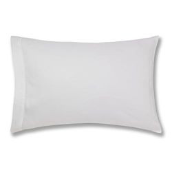Bianca Plain Dyed Cotton Percale Vit 200TC Hemmafruskuddar 50 x 80 cm (2)