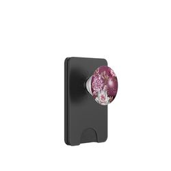 Burgundy Flowers PopSockets PopWallet para MagSafe