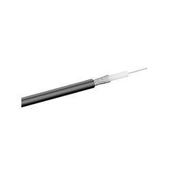Goobay 67091 RG59 coaxkabel/antennekabel per meter / 2-voudig afgeschermd / 75 ohm SAT-kabel met CCS-geleider / 6,2 mm satellietkabel/zwart / 100m