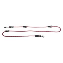 JACK AND VANILLA, Guinzaglio Dressage 2 Gancio. per Cane, Modello Luminous Dots, Colore Nero/Rosso, Dimensione 8 mm x 200 cm