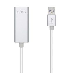 VoltShine Convertisseur USB 3.0 vers Ethernet Gigabit RJ45 femelle 15 cm, idéal pour connecter des appareils à des réseaux haute vitesse.
