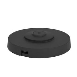 Eglo Estación de carga única, cargador para lámparas de mesa al aire libre de la serie Ponente, cargador con cable de carga USB-C, plástico en negro, diámetro de 8 cm