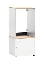 Schildmeyer Solea 702003 Meuble de Machine à Laver et Meuble Multifonction Blanc Mat 67,1 x 60 x 154,7 cm